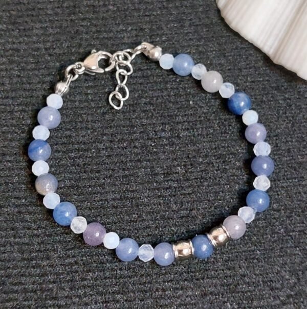 Bracelet enfant en aventurine et calcédoine – Image 2