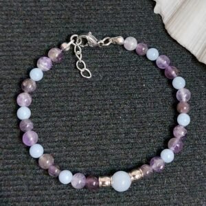 Bracelet enfant  angélite et améthyste