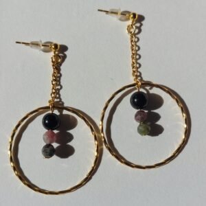 Boucles en tourmaline