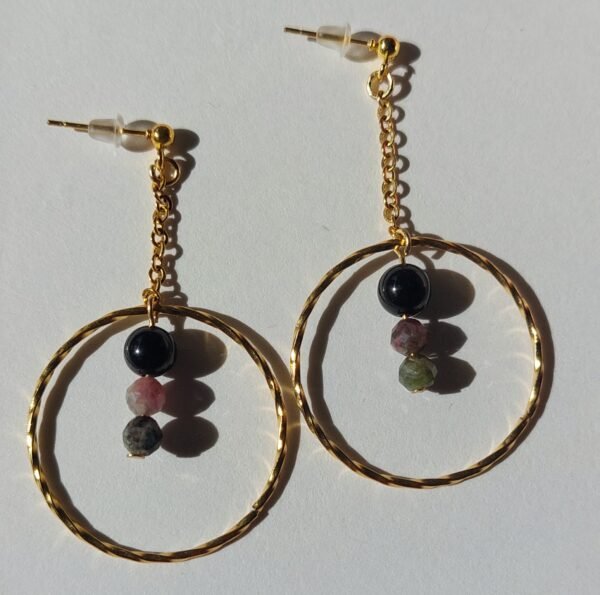 Boucles en tourmaline