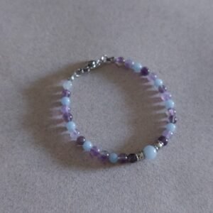 Bracelet enfant  angélite et améthyste
