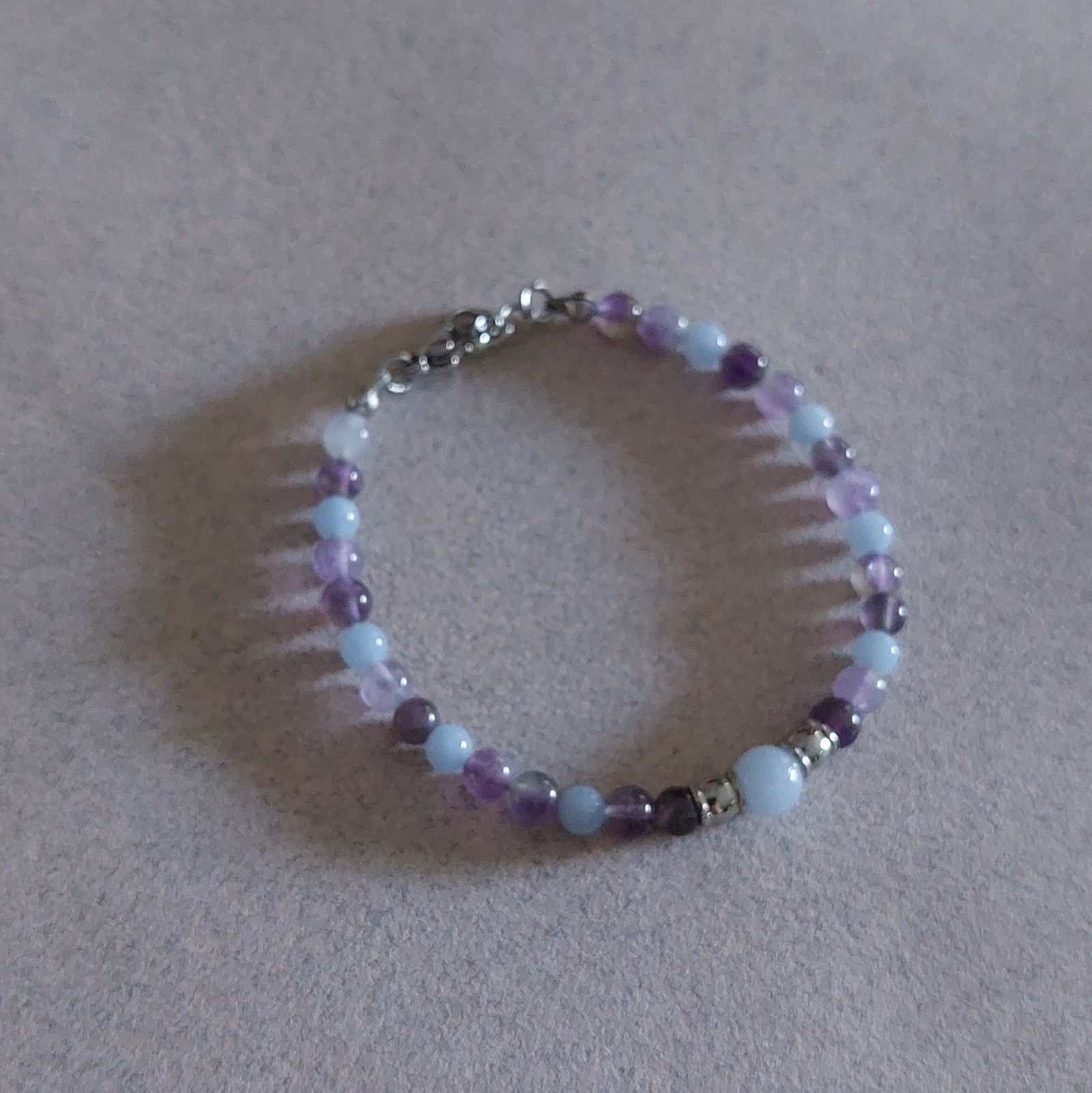 Bracelet enfant angélite et améthyste