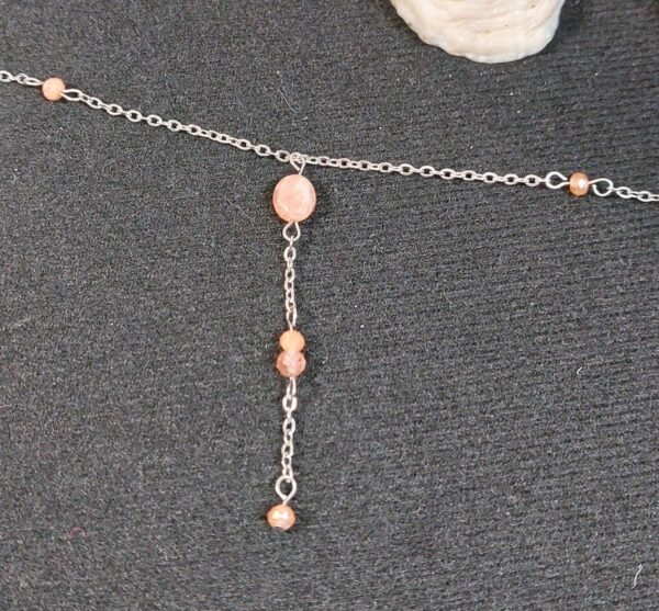 Collier en Y en pierre de soleil – Image 4