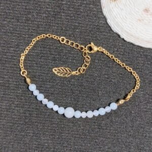Bracelet Céleste ▪︎ Angélite et calcédoine