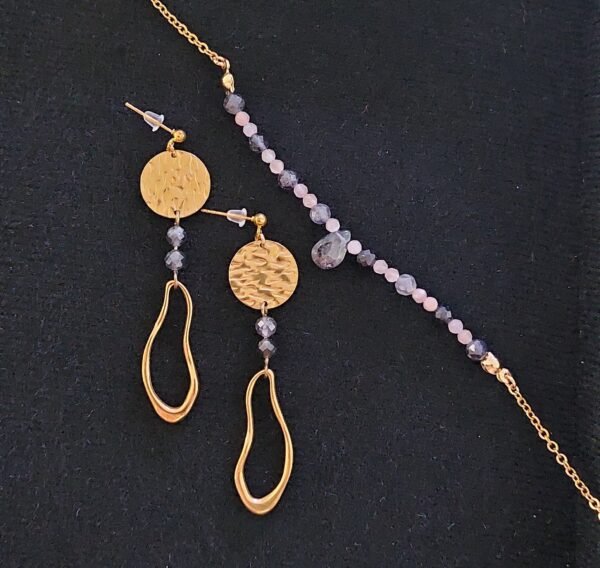 Collier iolite et pierre de lune – Image 3