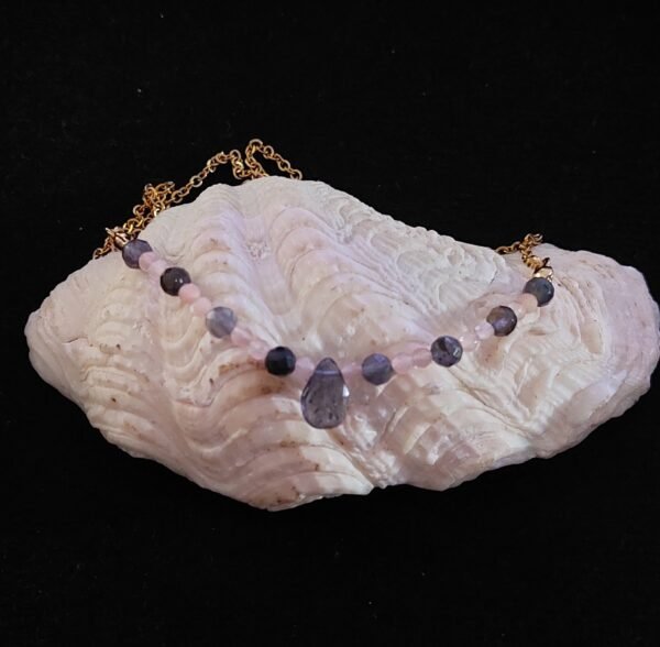 Collier iolite et pierre de lune – Image 5