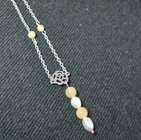 Collier en Y calcite jaune – Image 4