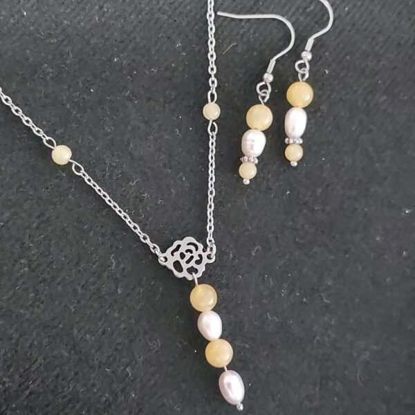 Collier en Y calcite jaune – Image 2