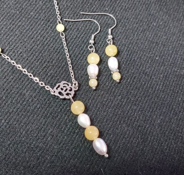 Boucles en calcite et perles – Image 4