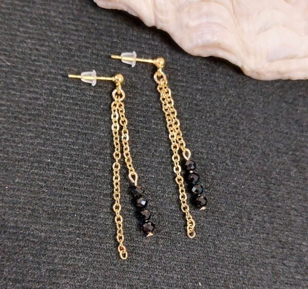 Boucles en spinelle noire – Image 4