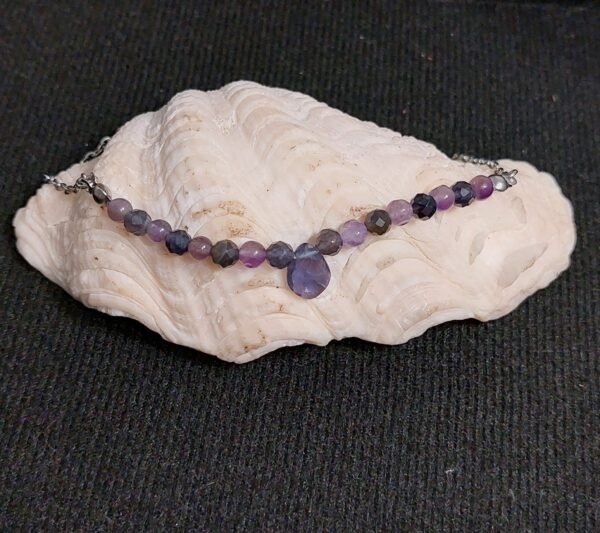Collier cordiérite et améthyste – Image 3