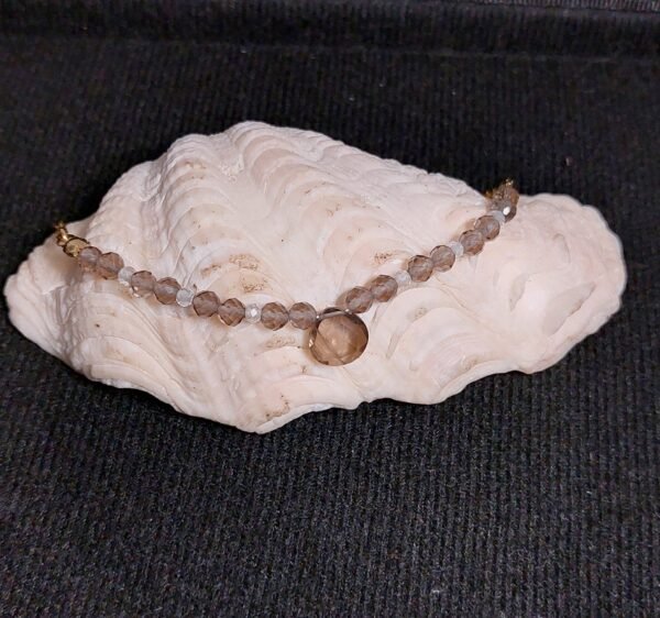 Collier en quartz fumé