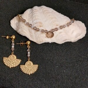 Boucles en quartz fumé