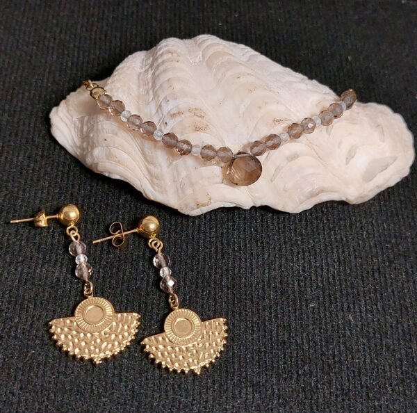 Boucles en quartz fumé – Image 4
