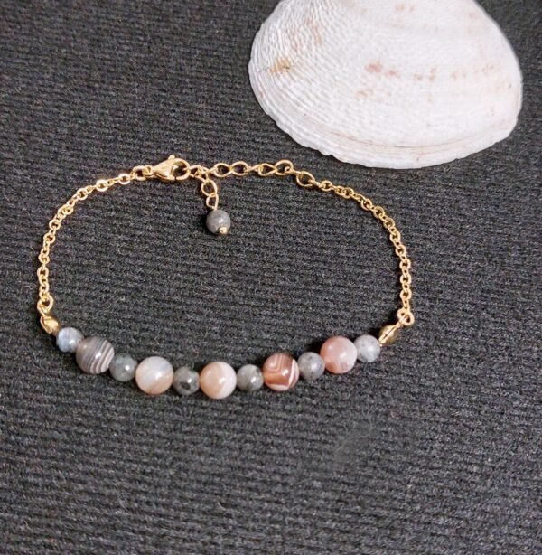 Bracelet en agate du Botswana