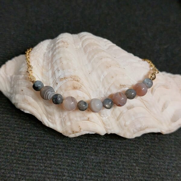 Bracelet en agate du Botswana – Image 2