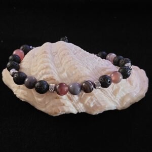 Bracelet homme en agate du Botswana