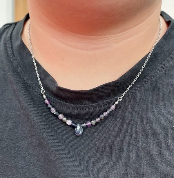 Collier cordiérite et améthyste – Image 2