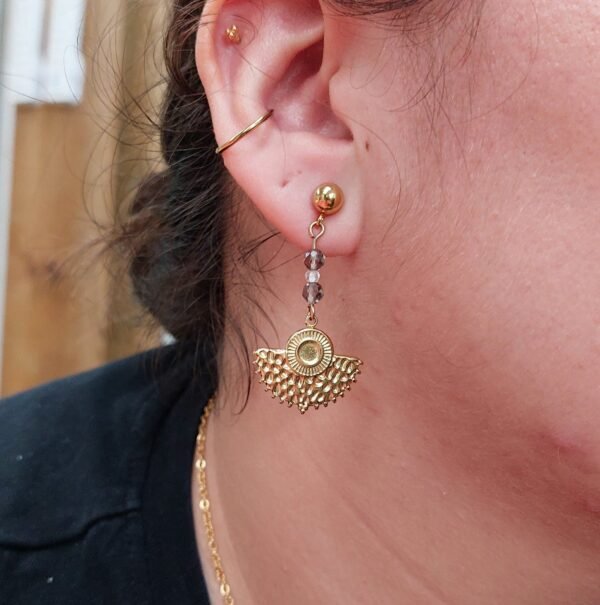 Boucles en quartz fumé – Image 2