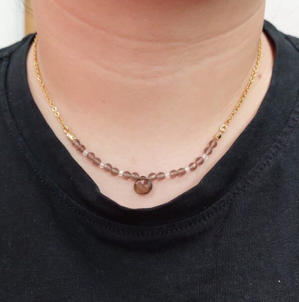 Collier en quartz fumé – Image 2