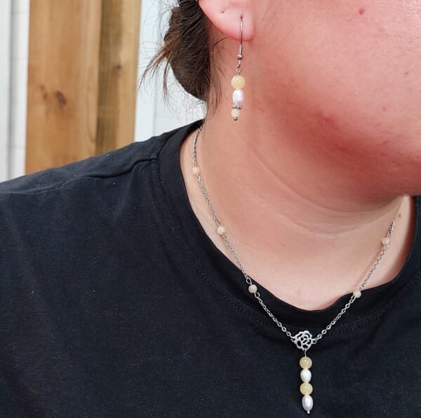Collier en Y calcite jaune – Image 5