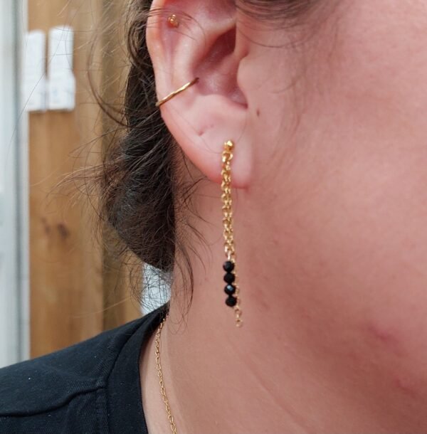 Boucles en spinelle noire – Image 2