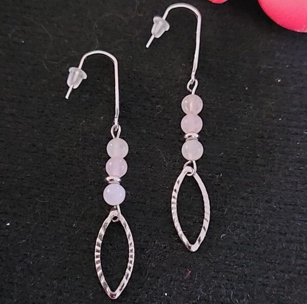 Boucles en quartz rose – Image 3