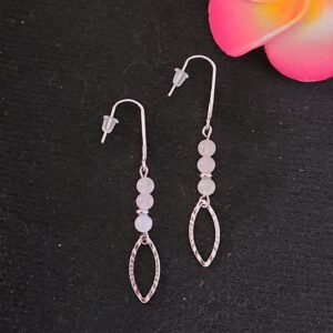 Boucles en quartz rose