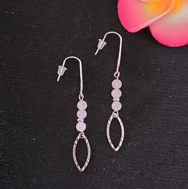 Boucles en quartz rose