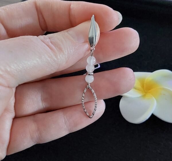 Boucles en quartz rose – Image 4