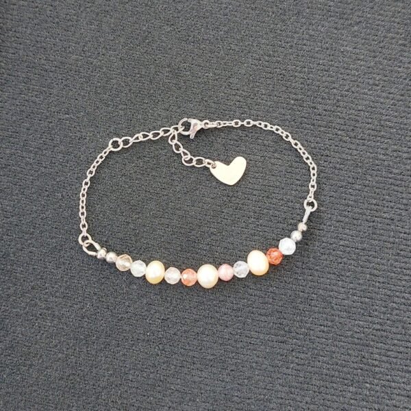 Bracelet quart rutile et perles