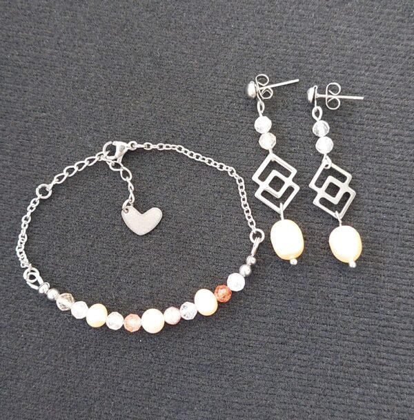 Bracelet quart rutile et perles – Image 4