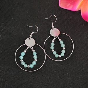 Boucles créoles en aventurine verte - Confiance et douceur
