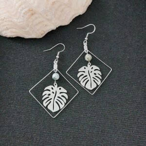 Boucles monstera et agate arbre