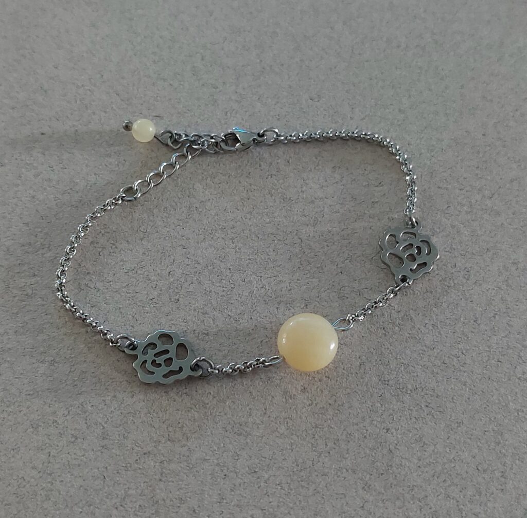 Bracelet en jade jaune