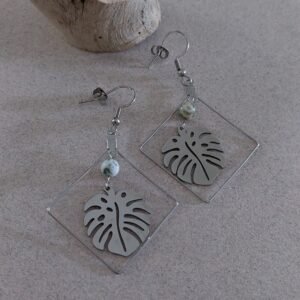 Boucles monstera et agate arbre