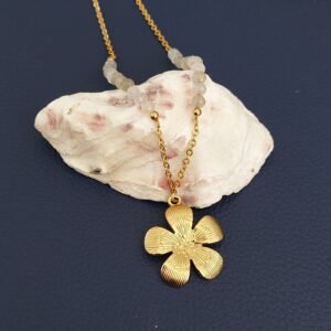 Collier en quartz et labradorite