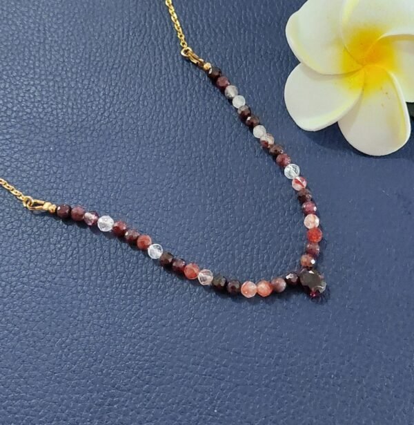 Collier grenat et quartz rutile – Image 2