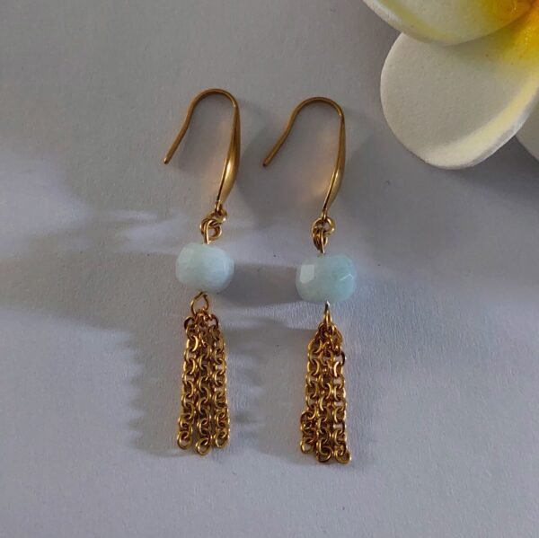 Boucles en aigue-marine