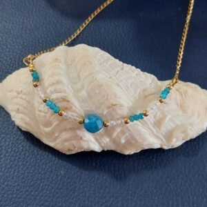 Collier cristal et apatite