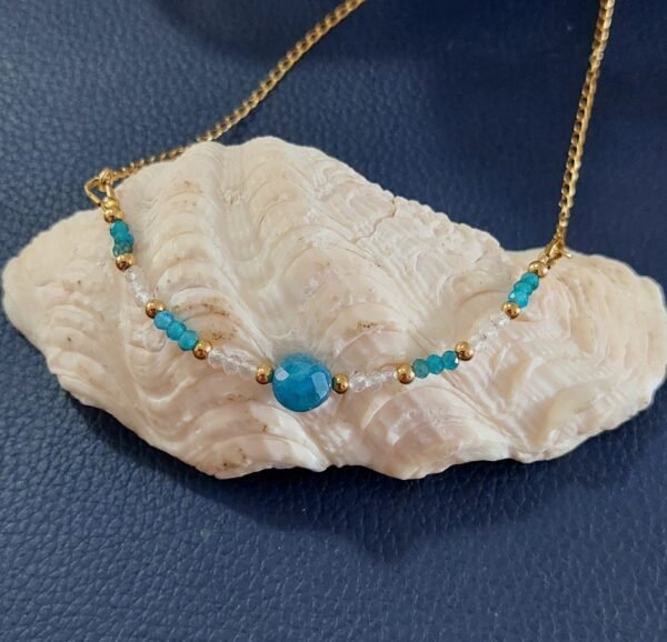 Collier cristal et apatite