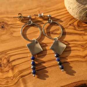 Boucles en lapis-lazuli