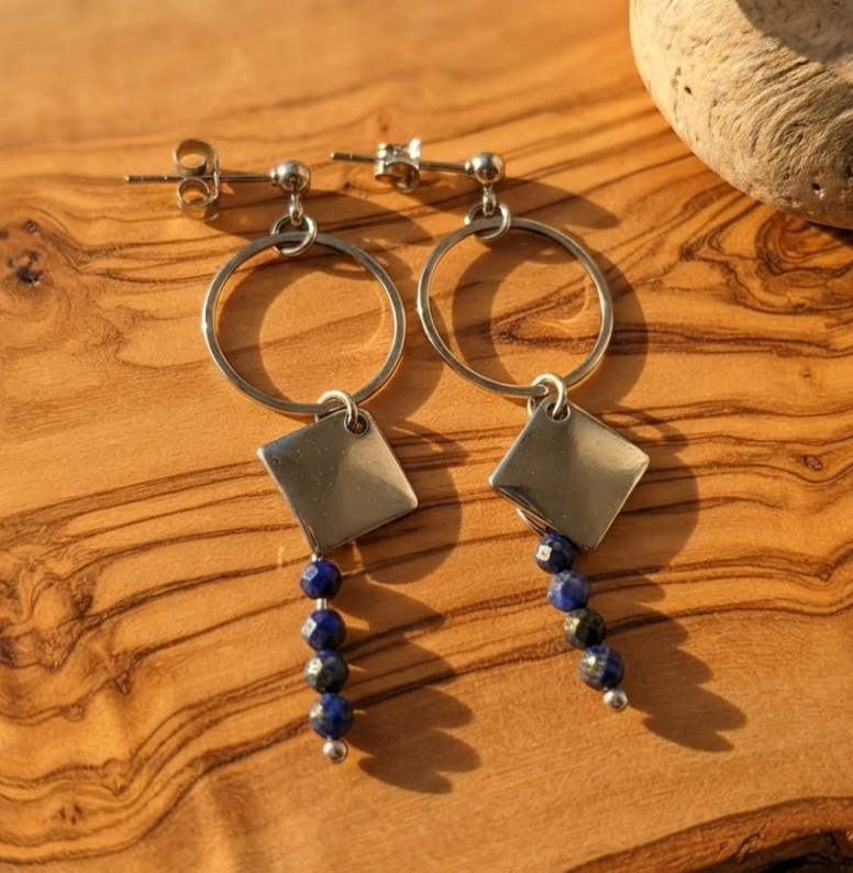 Boucles en lapis-lazuli