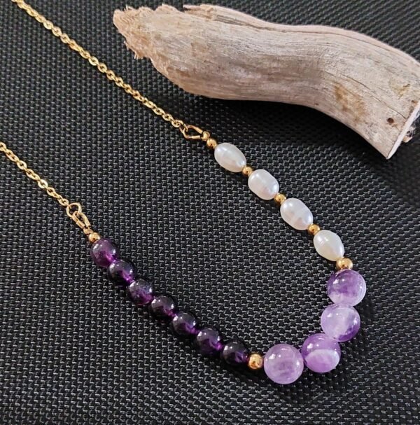 Collier en améthyste et perles – Image 5