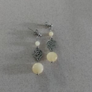 Boucles jade et calcite jaune