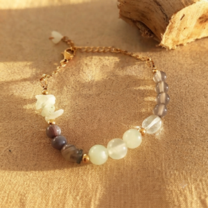 Bracelet Harmonia - Phrénite calcédoine agate