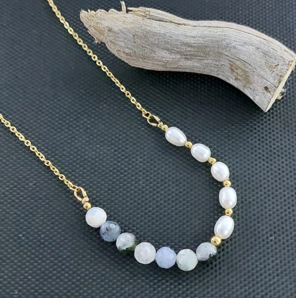 Collier en aigue-marine et perles – Image 2
