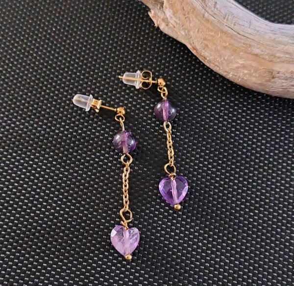 Boucles cœur d'améthyste – Image 2