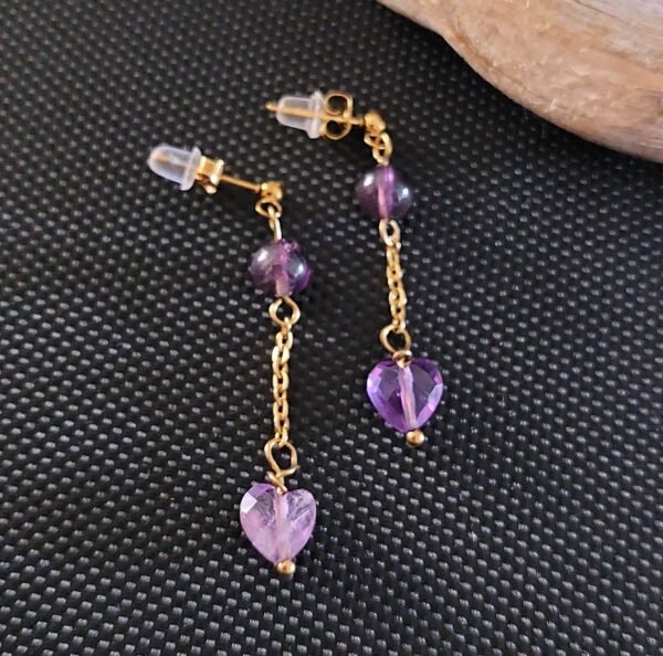 Boucles cœur d'améthyste – Image 3