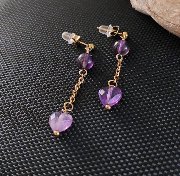 Boucles cœur d'améthyste – Image 4